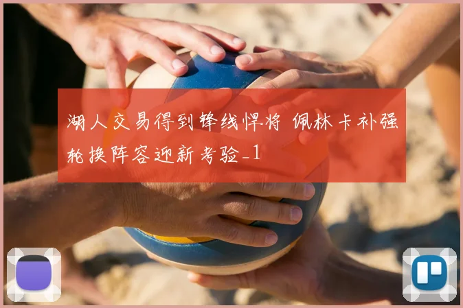 湖人交易得到锋线悍将 佩林卡补强轮换阵容迎新考验_1