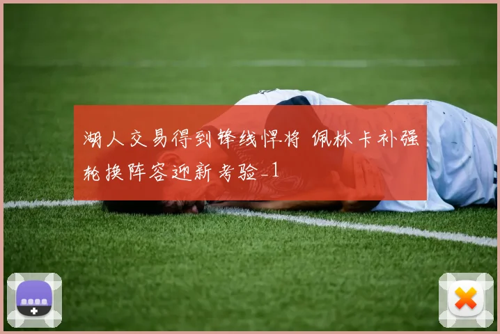 湖人交易得到锋线悍将 佩林卡补强轮换阵容迎新考验_1